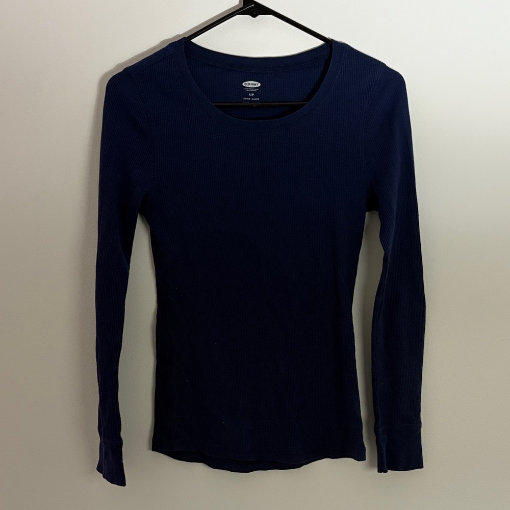 Old Navy Deep Blue Long Sleeve Tee